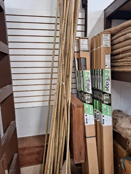 Bamboo Stakes & Aluminum Landscape Edging