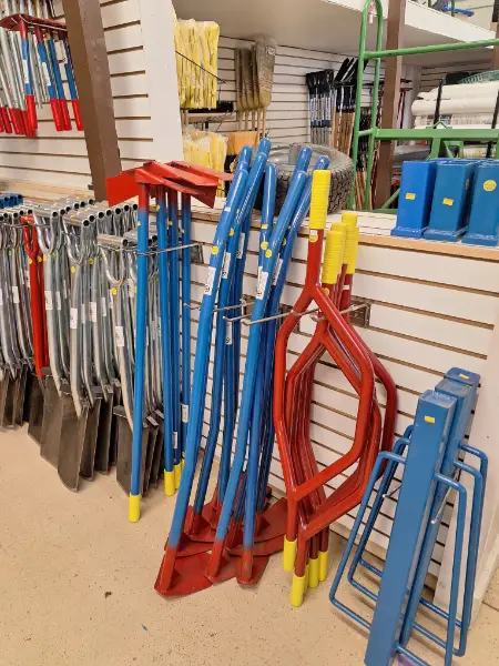 Heavy Duty Blue and Red Tamping Tools